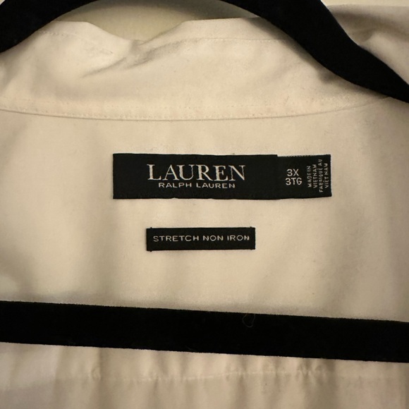 Ralph Lauren White non iron button down shirt 3X EXCELLENT condition worn once - Picture 5 of 8